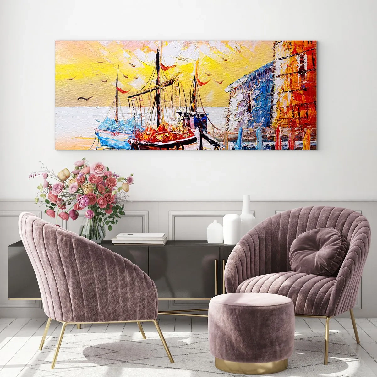 Tablou pe sticlă - Întoarcere fericită - 120x50 cm