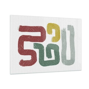 Tablou pe sticlă - Într-o limbă necunoscută - 100x70 cm