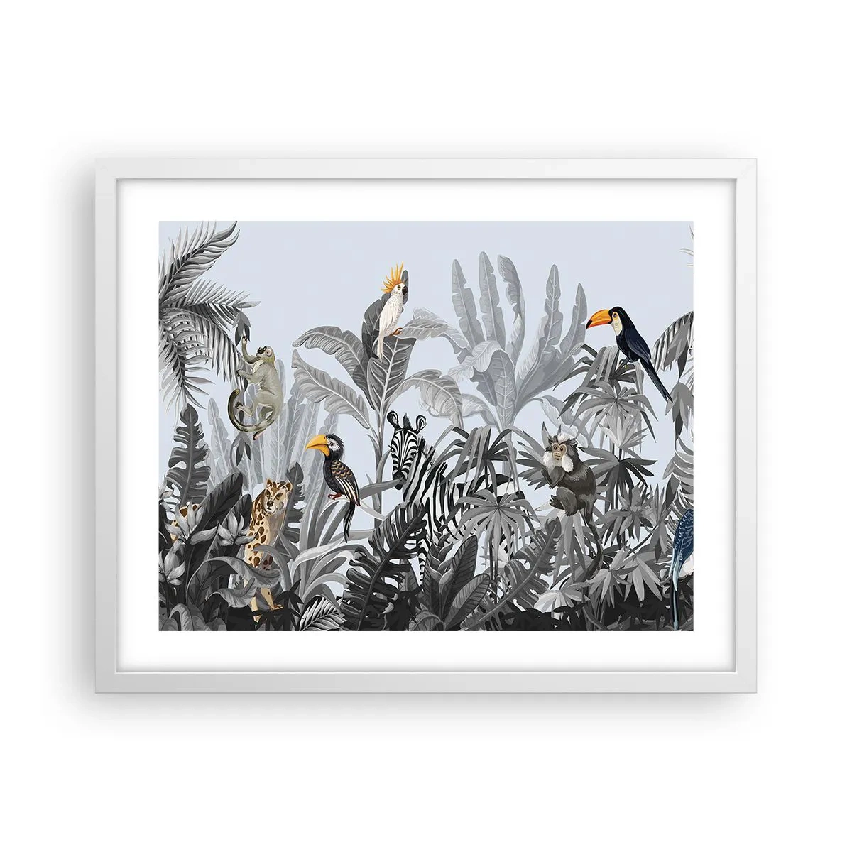 Poster în ramă albă - O fabulă africană - 50x40 cm