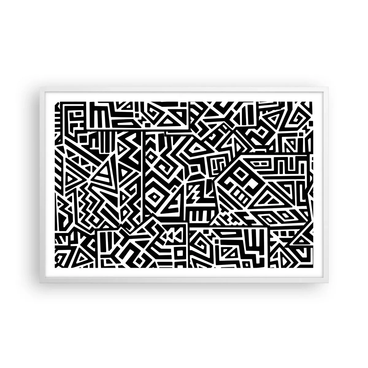 Poster în ramă albă - Compoziție precolumbiană - 91x61 cm