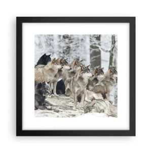 Poster în ramă neagră - Familie și prieteni - 30x30 cm