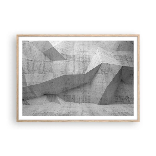 Poster în ramă de stejar deschis - O adevărată provocare - 100x70 cm