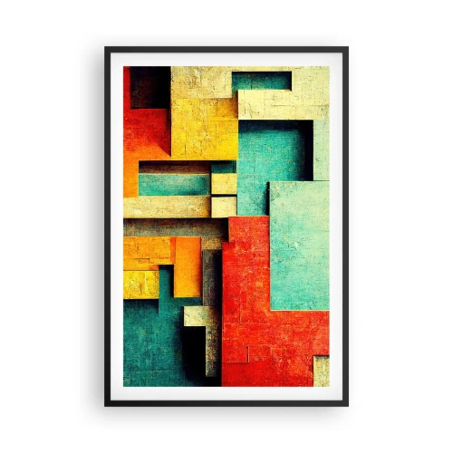 Poster în ramă neagră - Festival de unghiuri drepte - 61x91 cm