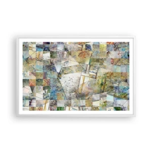 Poster în ramă albă - Remaniere geometrică - 91x61 cm