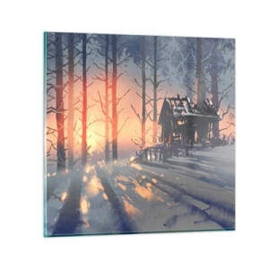 Tablou pe sticlă - Doar soarele se strecoară - 70x70 cm