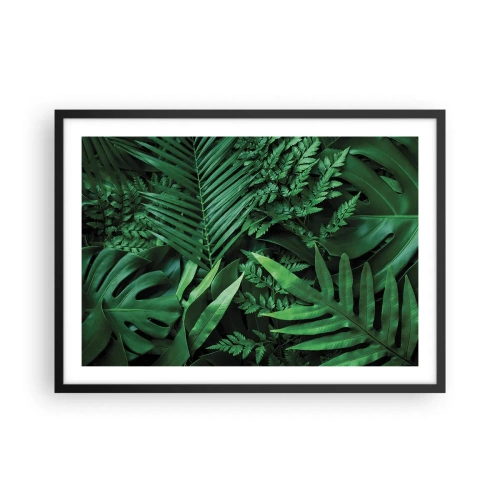 Poster în ramă neagră - Înfășurate în verde - 70x50 cm