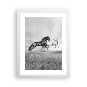 Poster în ramă albă - Îngeri și demoni - 30x40 cm