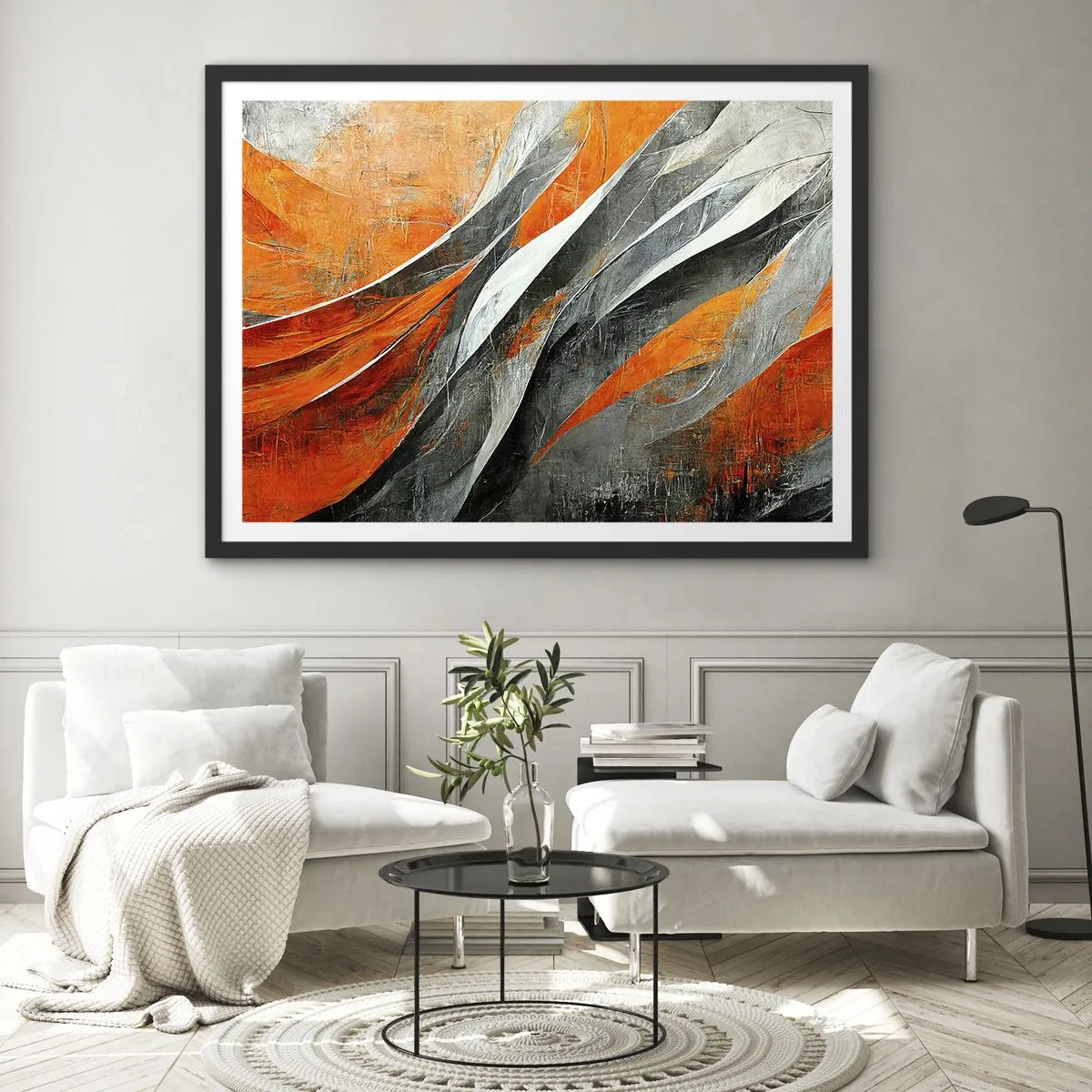 Poster în ramă neagră - Căldură și frig - 70x50 cm