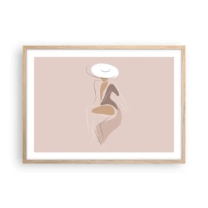 Poster în ramă de stejar deschis - O doamnă adevărată - 70x50 cm