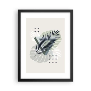Poster în ramă neagră - Natura și geometria - două ordine? - 30x40 cm