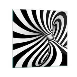 Tablou pe sticlă - Compoziție: spațiul dansator - 30x30 cm
