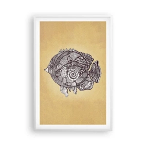 Poster în ramă albă - Dintr-un ocean de ornamente - 61x91 cm