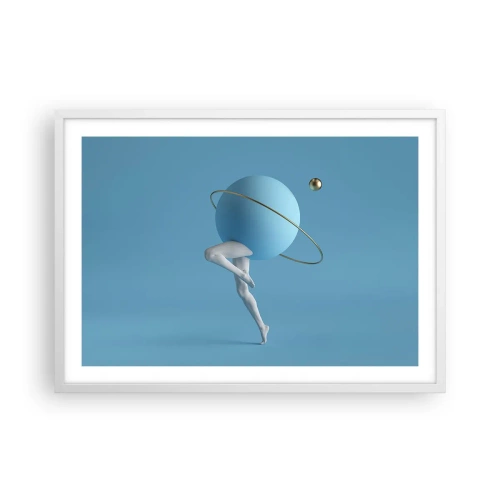 Poster în ramă albă - Și planetele o iau razna - 70x50 cm