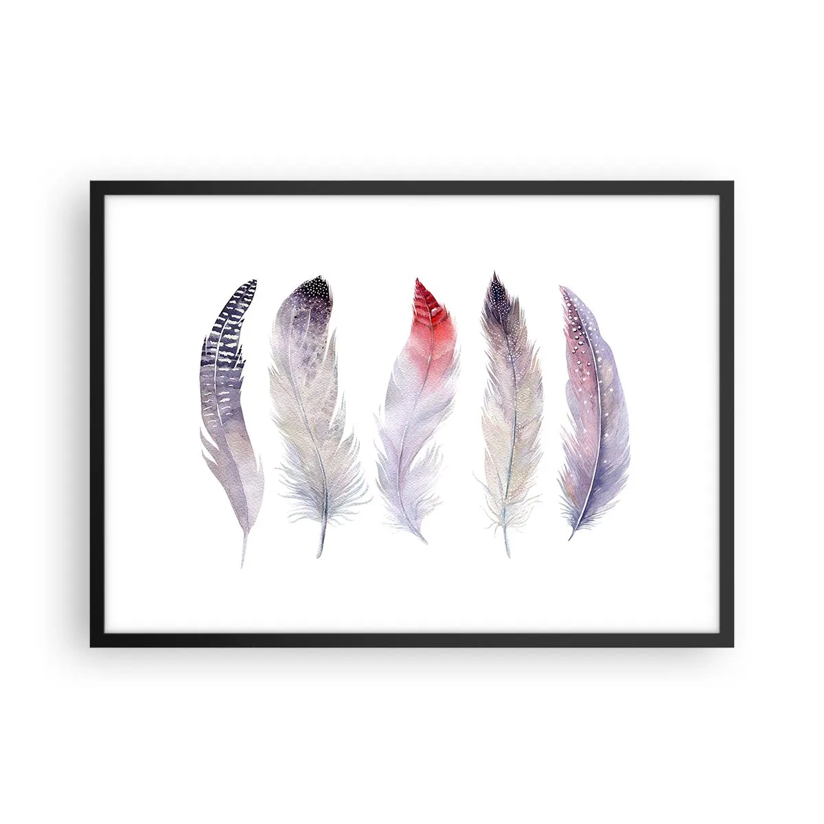 Poster în ramă neagră - Delicate ca o ceață multicoloră - 70x50 cm