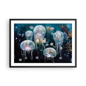 Poster în ramă neagră - Balul subacvatic - 70x50 cm