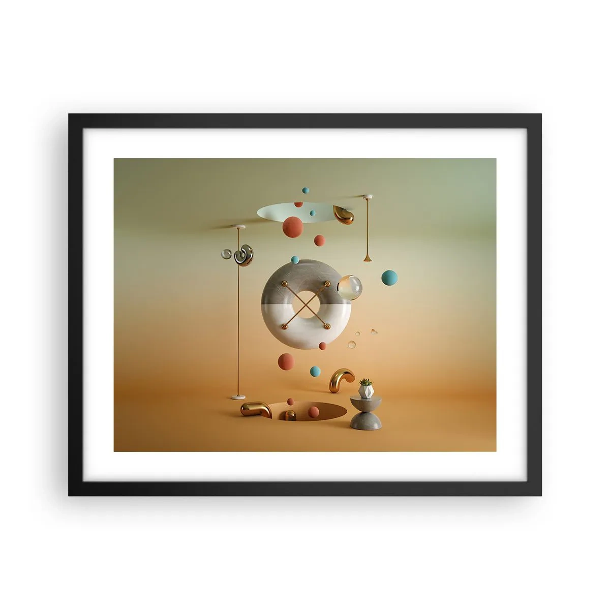 Poster în ramă neagră - Orice se poate întâmpla - 50x40 cm