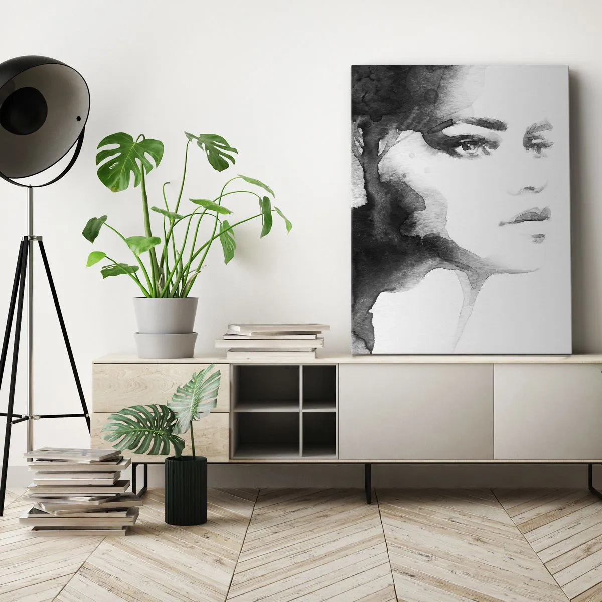 Tablou pe pânză - Creată de secrete și ceață - 65x120 cm