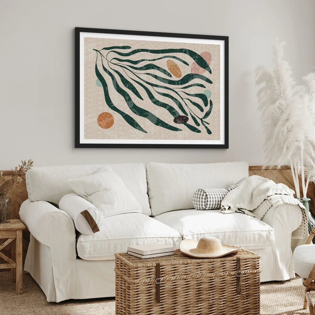 Poster în ramă neagră - În mijlocul vegetației - 100x70 cm