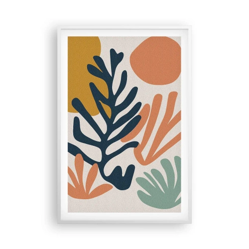 Poster în ramă albă - Mări de corali - 61x91 cm