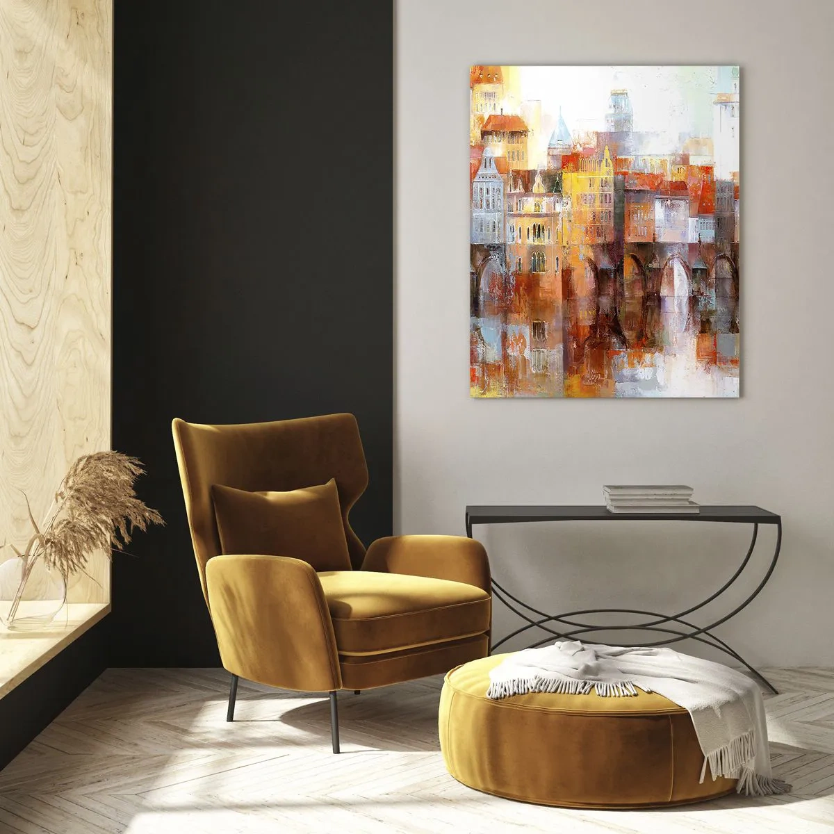 Tablou pe sticlă - Frumos și sub pod - 50x70 cm