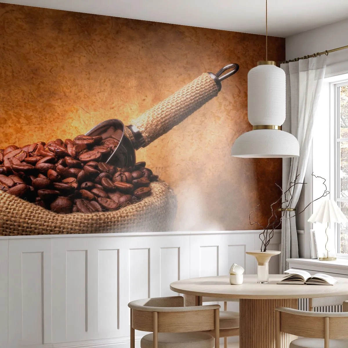 Tapet Premium Sand - La sursa gustului - Gastronomie, Cafea, Aromă - 250x175 cm
