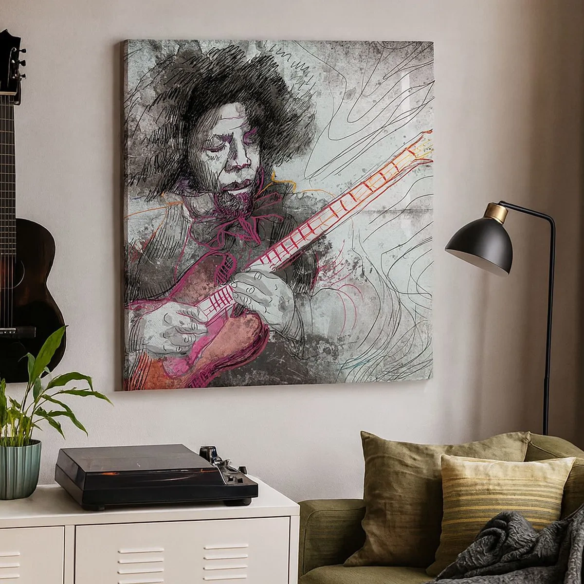 Tablou pe pânză - Pe valurile muzicii - 30x30 cm