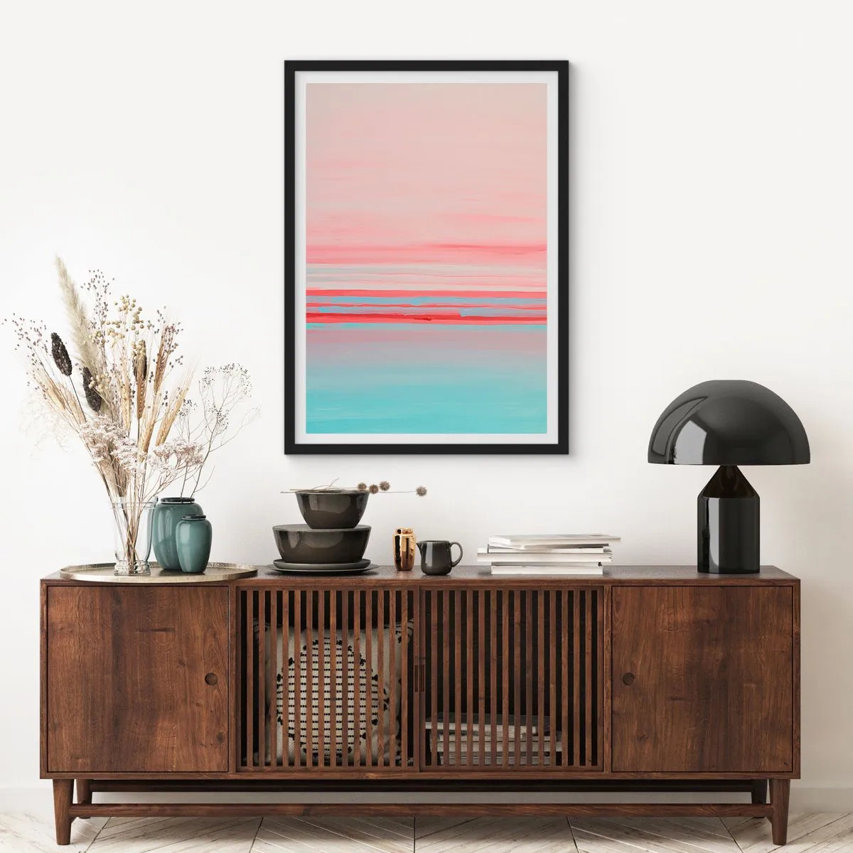 Poster în ramă neagră - Abstracție în zori - 61x91 cm