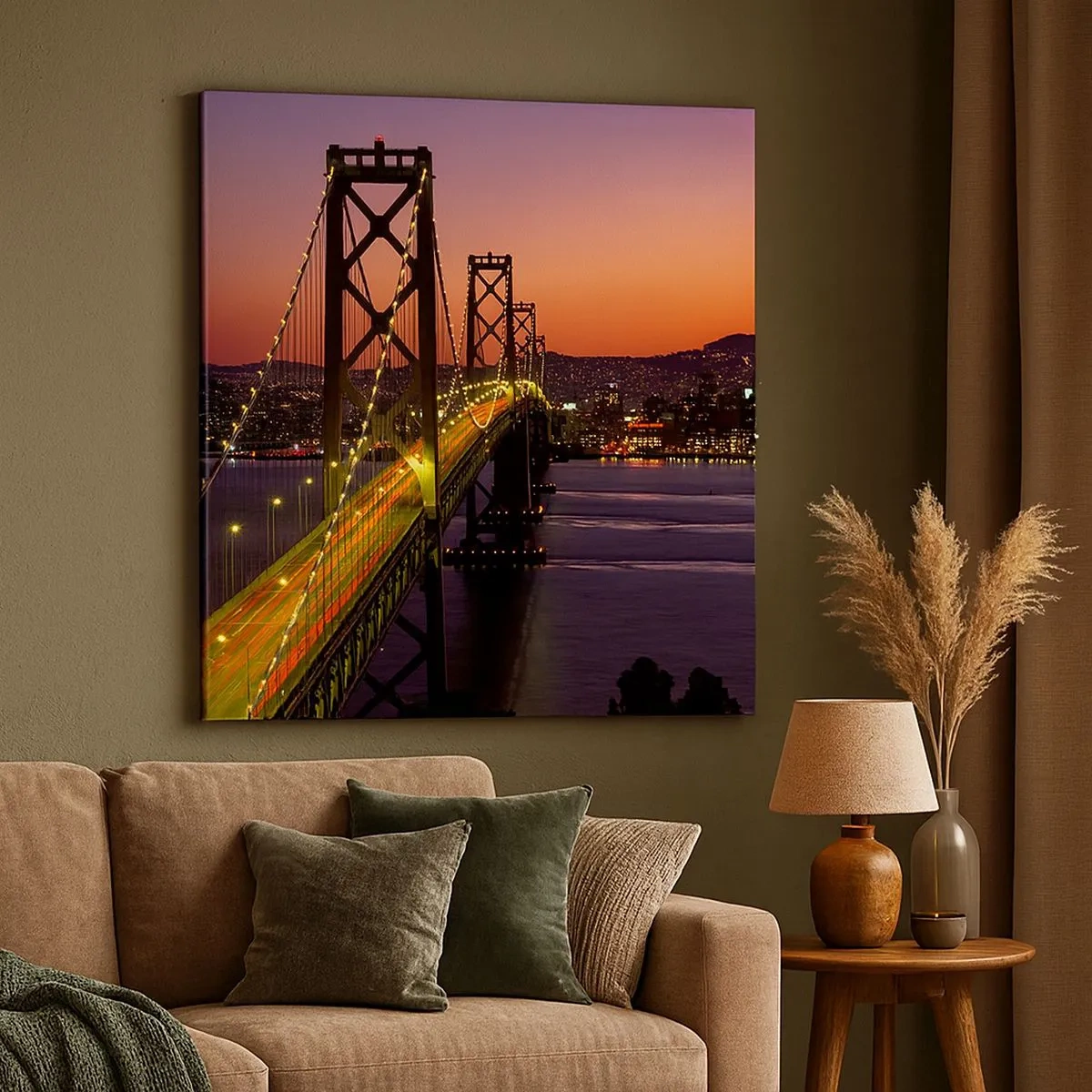 Tablou pe pânză - O seară în mov - 30x30 cm