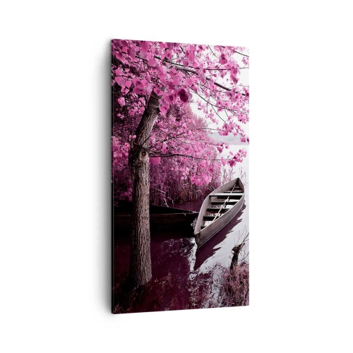 Tablou pe pânză - În tăcerea roz - 45x80 cm