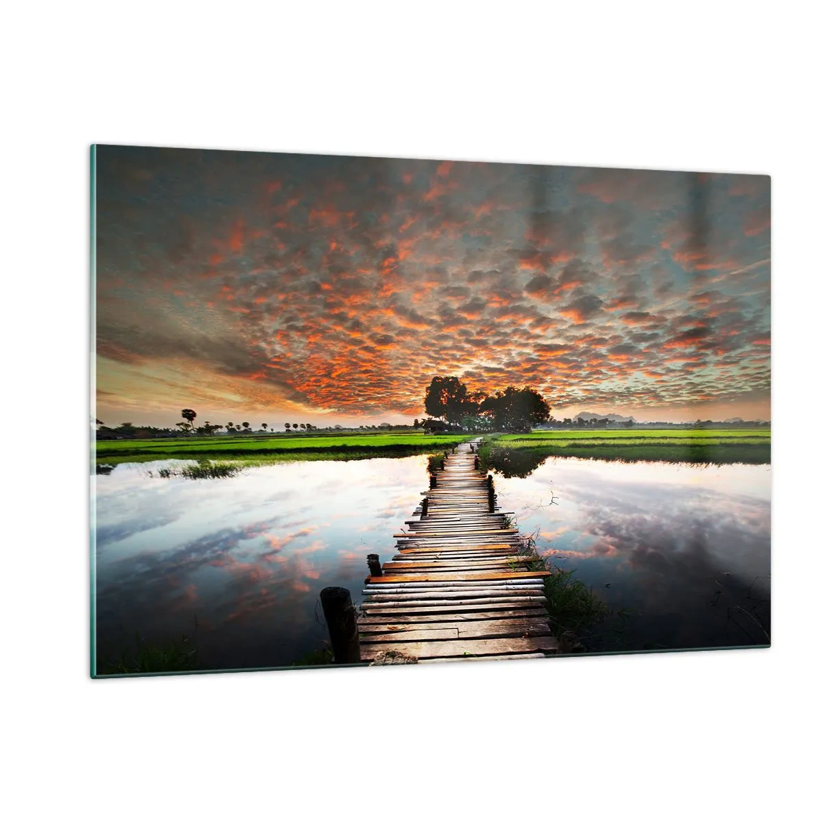 Tablou pe sticlă - Întindeți brațele - respirați - 120x80 cm