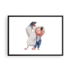 Poster în ramă neagră - Un plan pentru o călătorie minunată - 70x50 cm