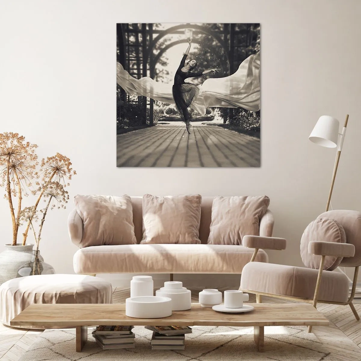 Tablou pe pânză - Dansul spiritului de grădină - 50x50 cm