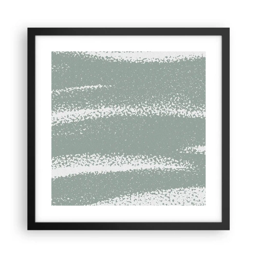 Poster în ramă neagră - Abstracție în stil de iarnă - 40x40 cm