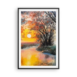 Poster în ramă neagră - Atmosferă de toamnă - 61x91 cm