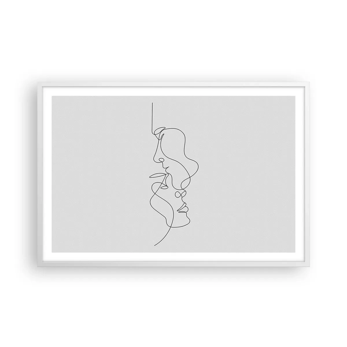 Poster în ramă albă - Dorință vorace - 91x61 cm