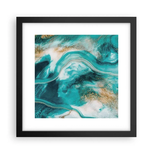 Poster în ramă neagră - Râul de aur - 30x30 cm