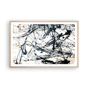 Poster în ramă de stejar deschis - Cu sau fără sens? - 91x61 cm