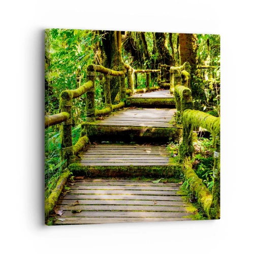 Tablou pe pânză - Coridorul verde - 30x30 cm