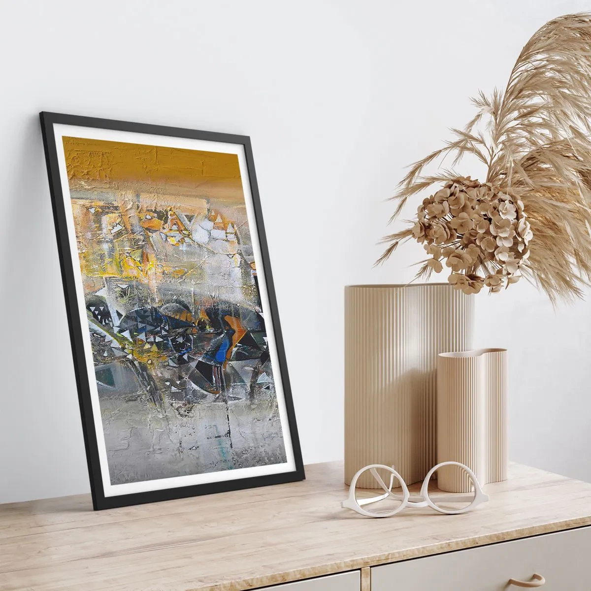 Poster în ramă neagră - Totul va fi bine - 61x91 cm