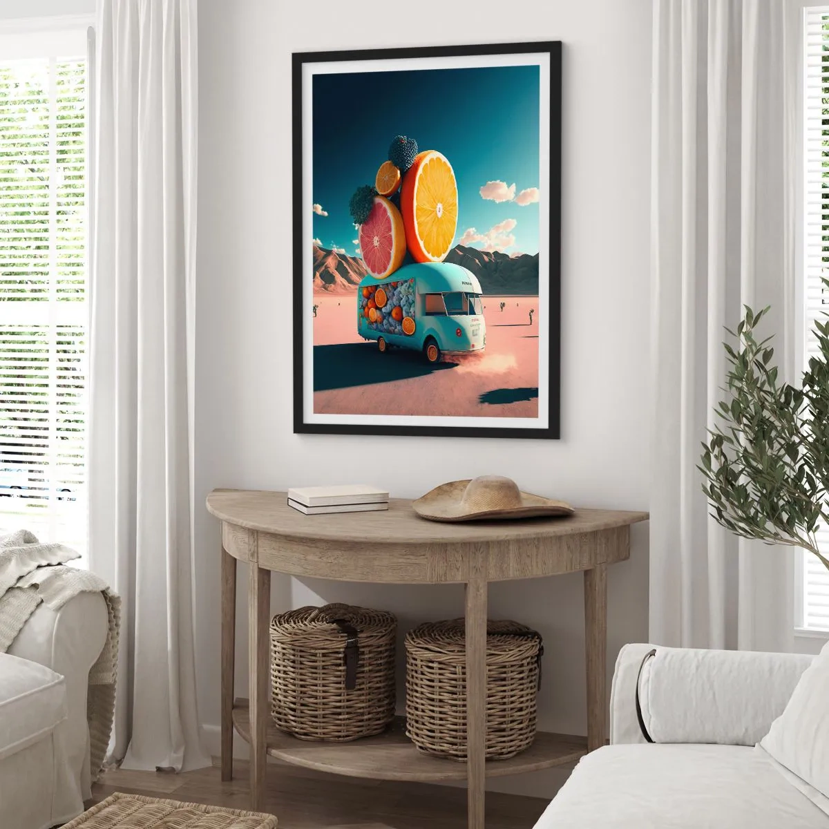 Poster în ramă neagră - Gustul vacanței - 61x91 cm
