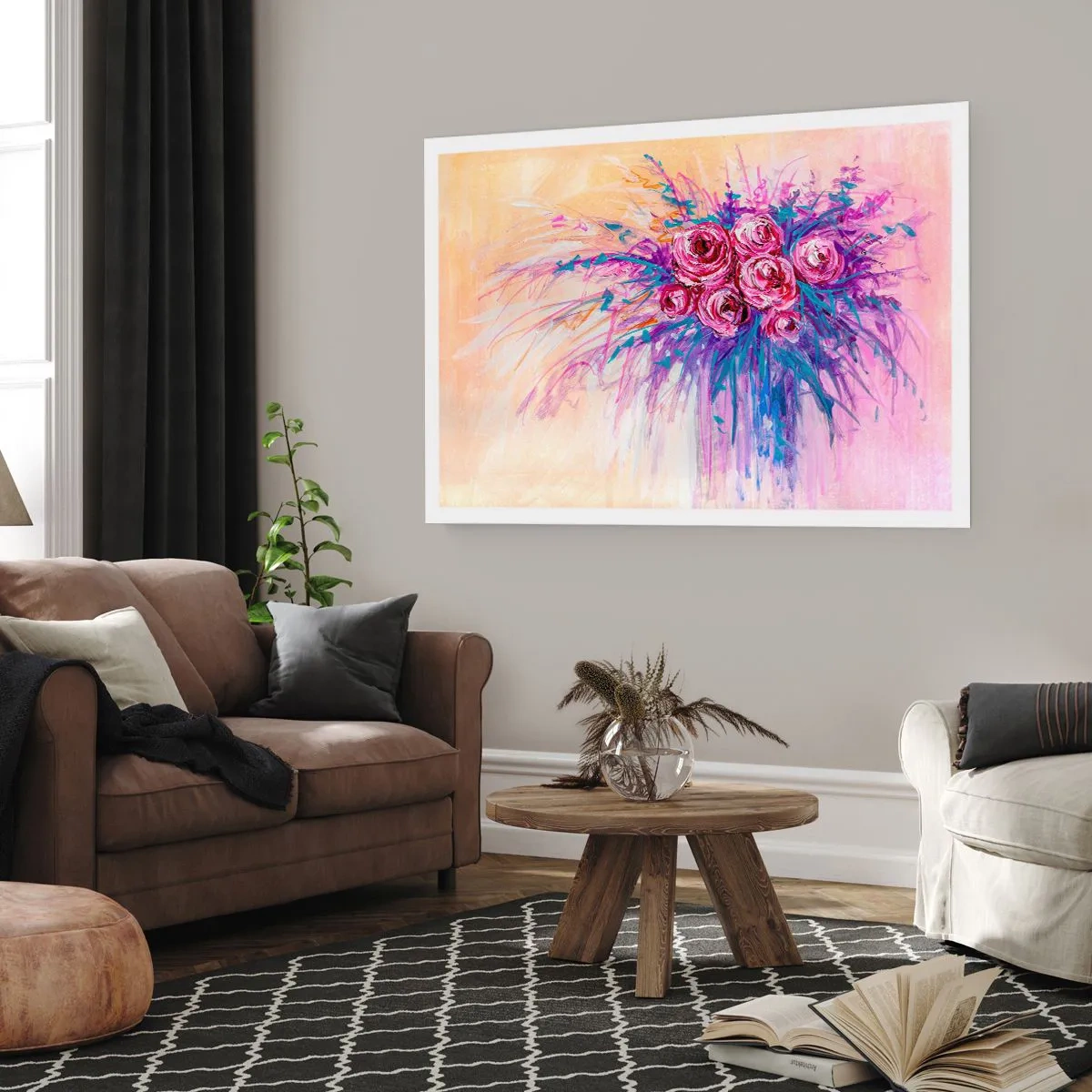 Poster - Fântână de trandafiri - 70x50 cm