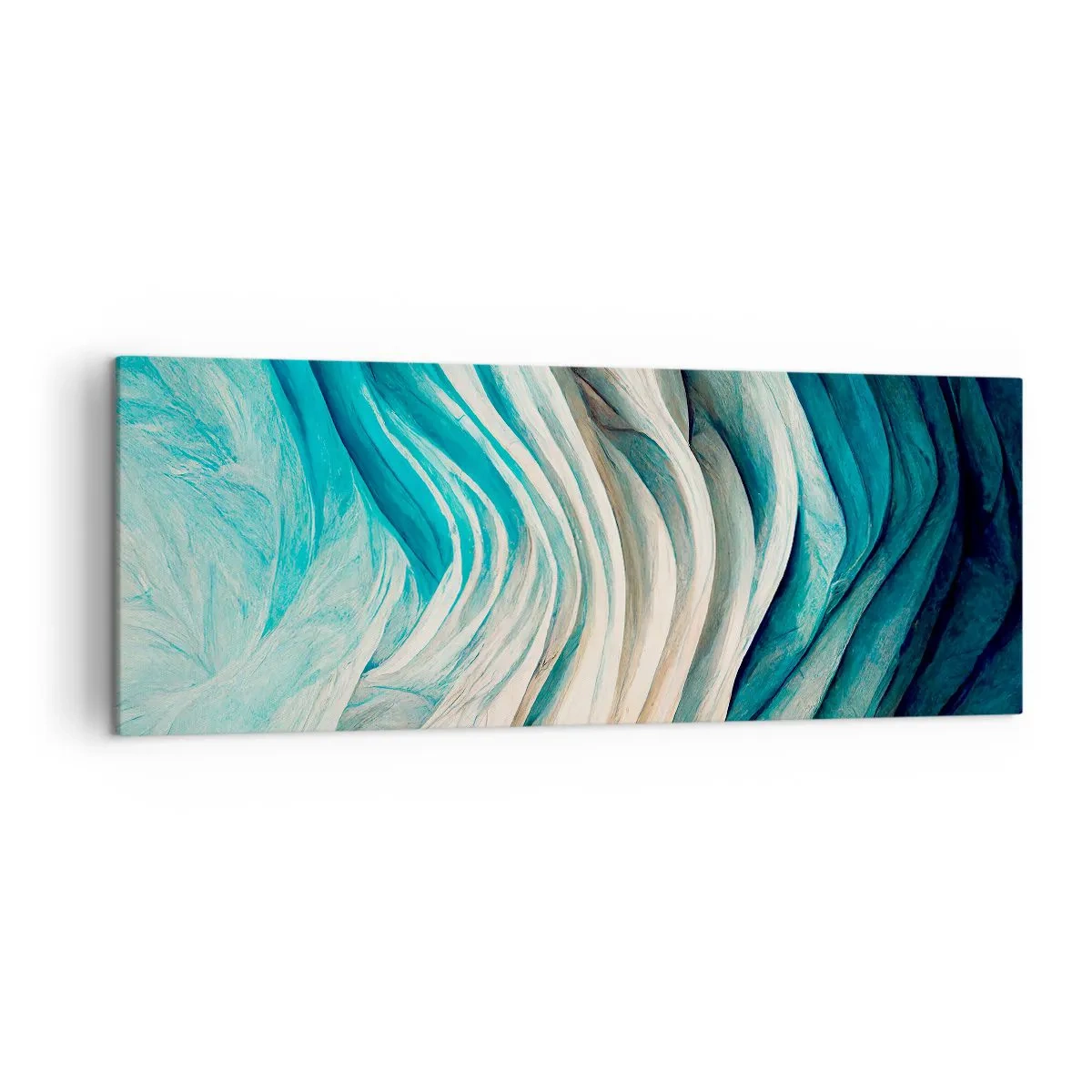 Tablou pe pânză - Insațiabilitate albastră - 140x50 cm
