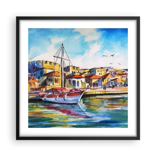 Poster în ramă neagră - Curcubeu după-amiază - 50x50 cm