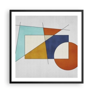 Poster în ramă neagră - Abstracție: distracție modernistă - 60x60 cm