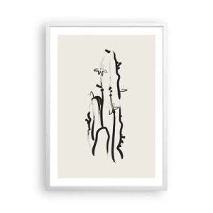 Poster în ramă albă - Floare de plante medicinale - 50x70 cm
