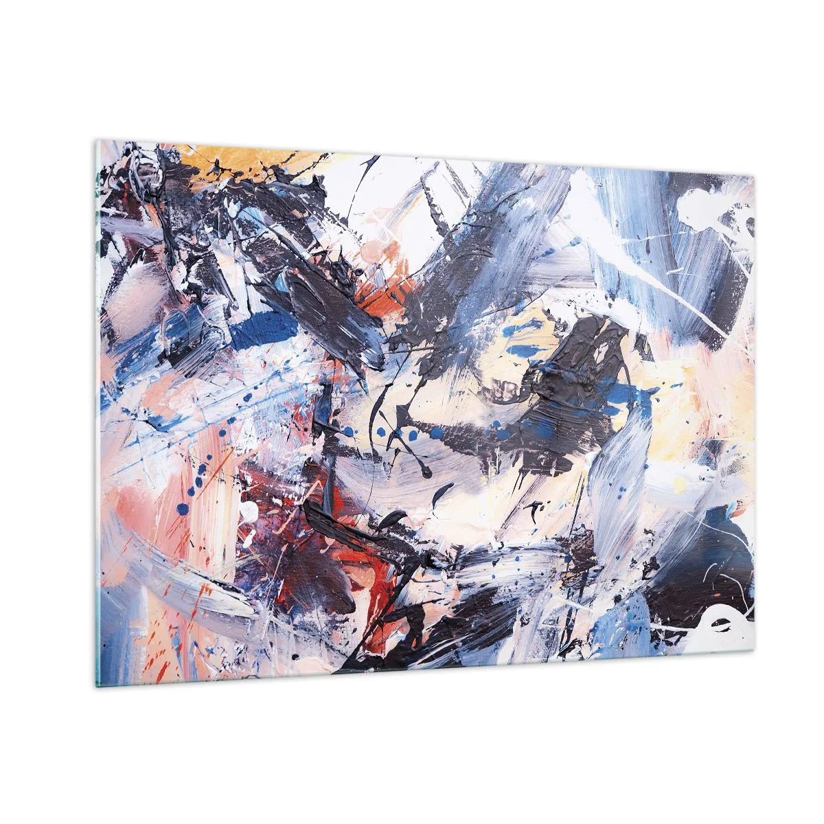 Tablou pe sticlă - Dansul nebun al abstracției - 100x70 cm
