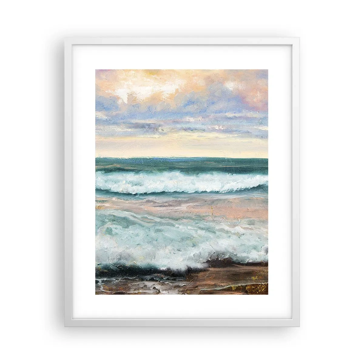 Poster în ramă albă - Aici îți vei alina sufletul - 40x50 cm