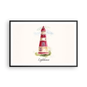 Poster în ramă neagră - Întotdeauna vreme bună - 91x61 cm