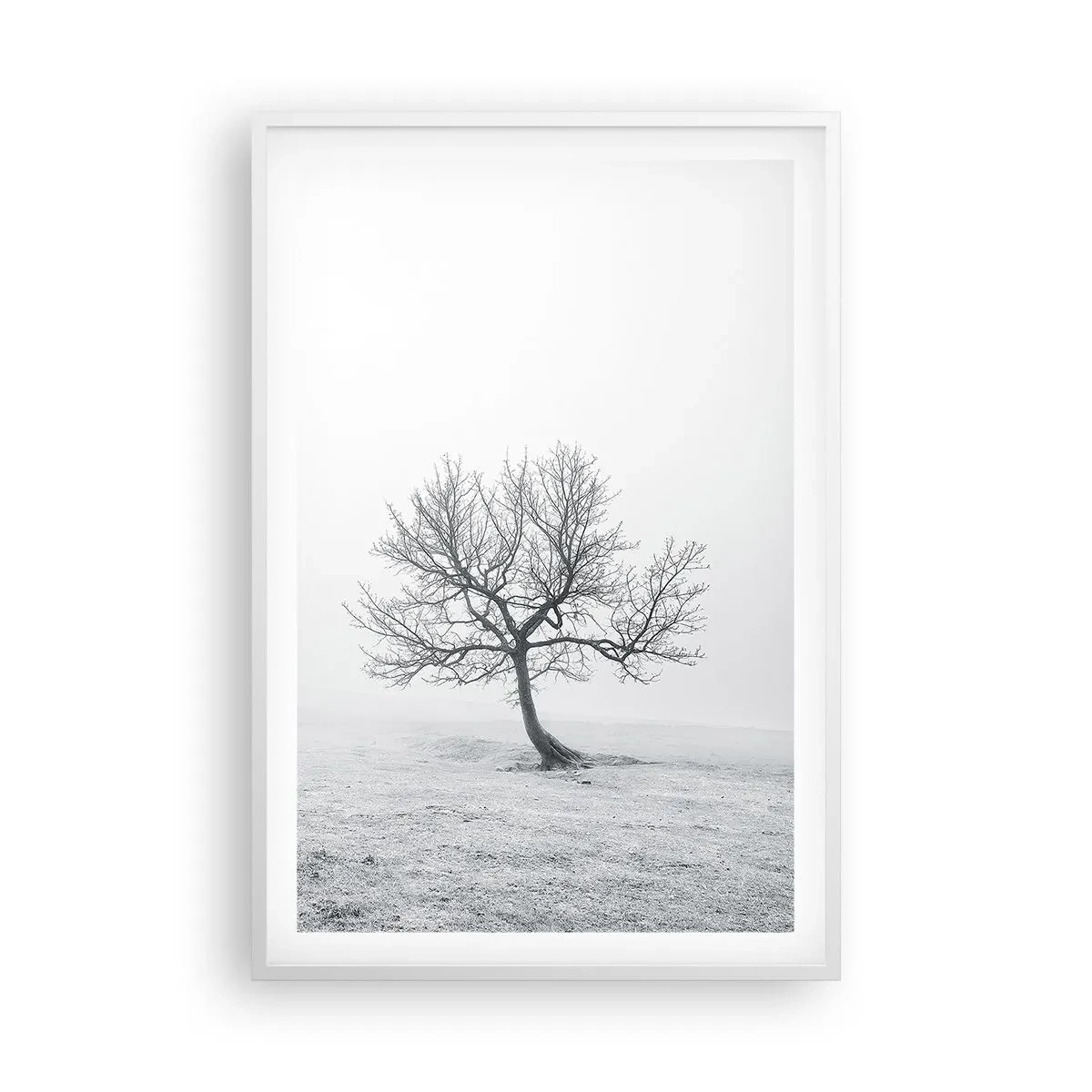 Poster în ramă albă - Împotriva neantului - 61x91 cm