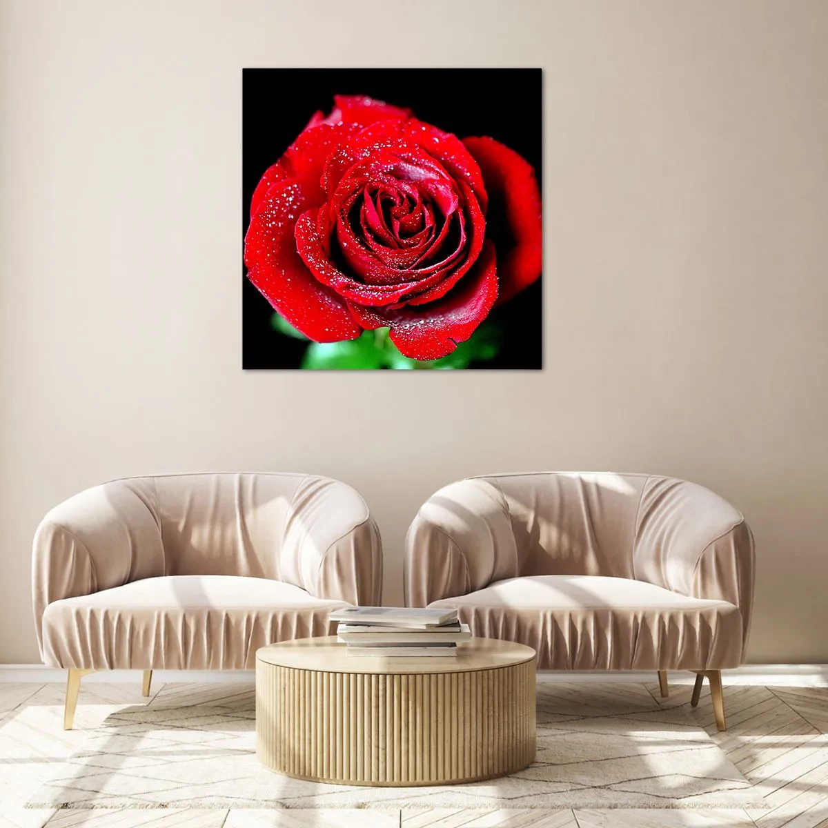 Tablou pe sticlă - Pur și simplu dragoste - 60x60 cm